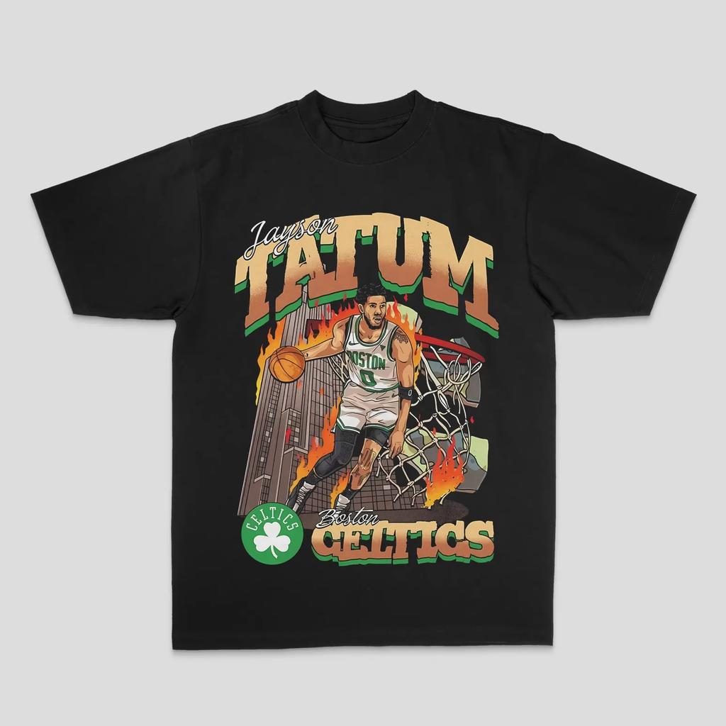 Basketball Jayson Tatum American Fashion Print Men's Women's Loose Cotton Direct Spray Summer Loose Short Sleeve Casual T-shirt