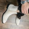 Ankle Boots Suede Men’s Demi-season Boots Wingtip Dress Formal Classic Chelsea Boots for Men Plus Size