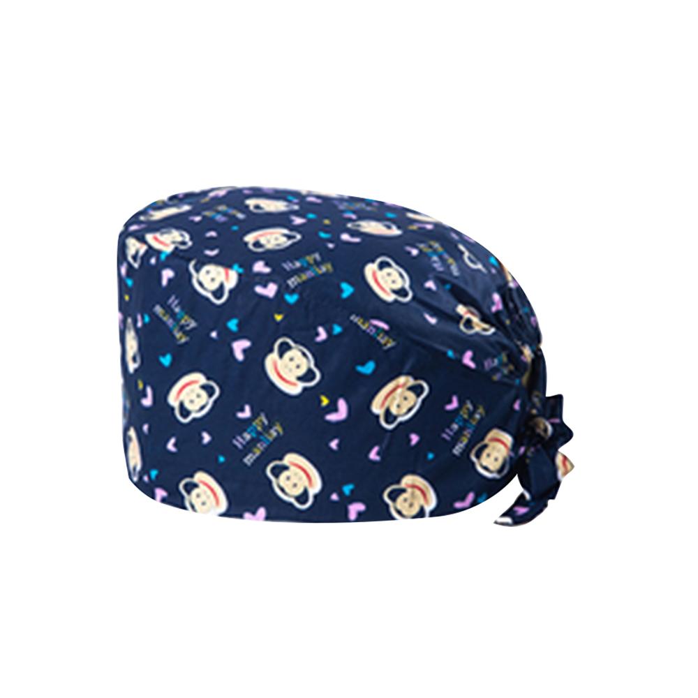 2021 Hot Sale Pharmacy Doctor Hospital Uniform Fashion Printing Scrub Pet Grooming Doctor Work Hat Cotton Medical Nurse Hats