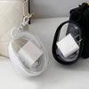 1pc Portable Mini Transparent Zipper Storage Bag, Compact Multifunctional Storage Bag, Headphone and Charger Case with Keychain
