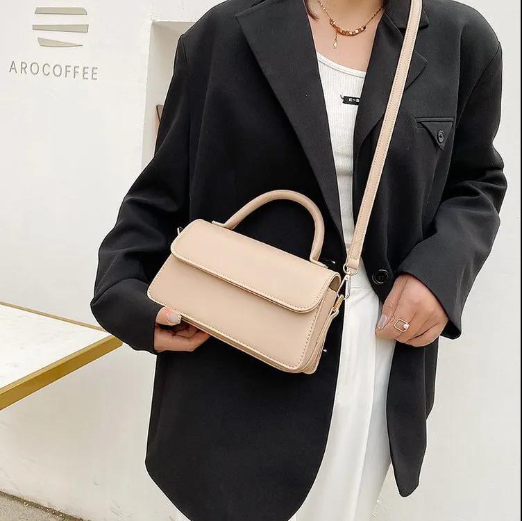 Women's Vintage Single Shoulder Bag Solid Color Casual Messenger Bag Elegant Versatile Handbag