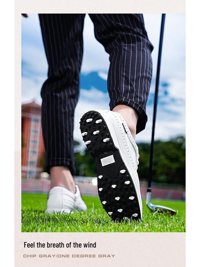 Men's Plus Size British Style Casual Golf Shoes - Lightweight & Wear-Resistant