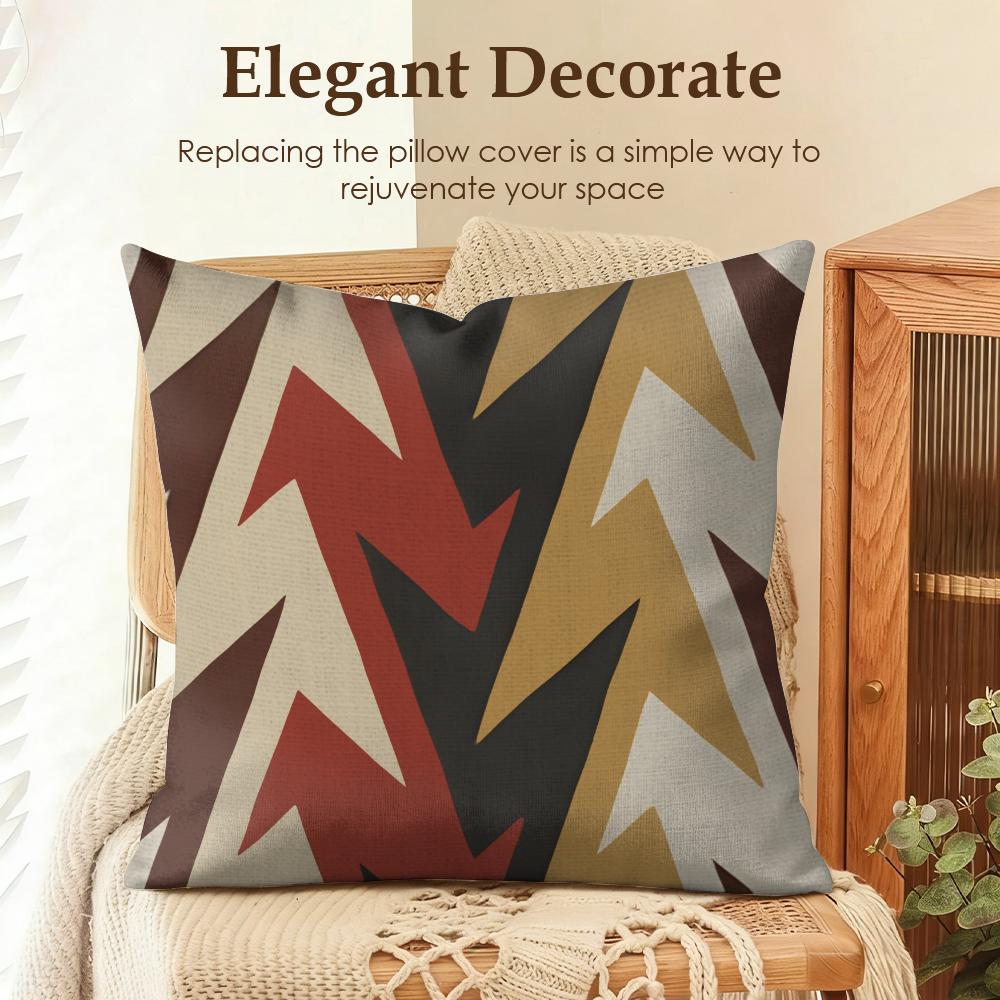 

Fashion Simple Geometric Cushion Cover Natural Linen Organic Fabric DoubleSided Printing Sofa Home Decor Gift Pillow Case 30x30cm
