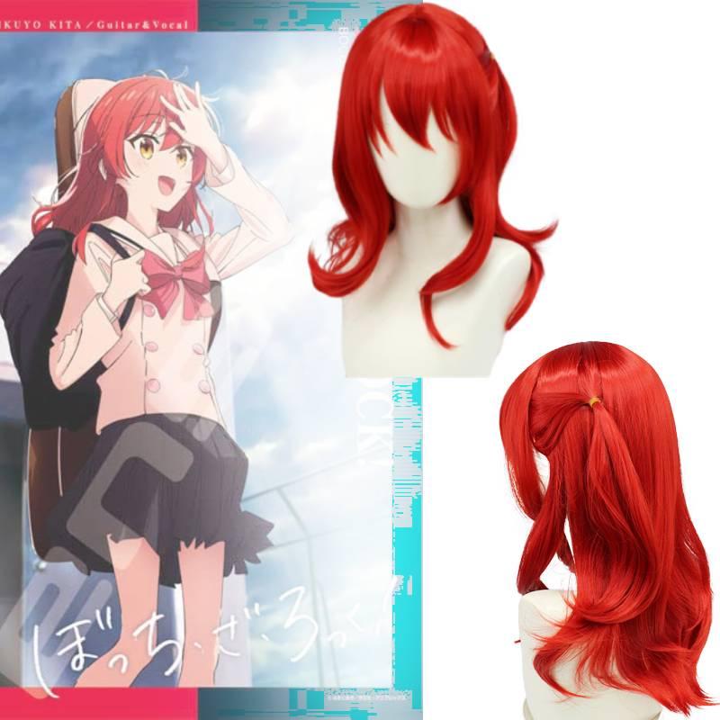 Bocchi, der Stein! Kita Ikuyo Rote Cosplay-Perücke für jeden Hautton