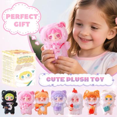 Cute Vinyl Plush Figures, Take A Of Bear Series Plush Doll, Kawaii Collectible Toys Figure Mystery Box For Birthday Gifts, Single Box