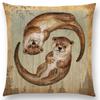 Charming Bird Blue Whale Hedgehog Moonlight Owl Bat Bee Octopus Cushion Cover Pillow Case