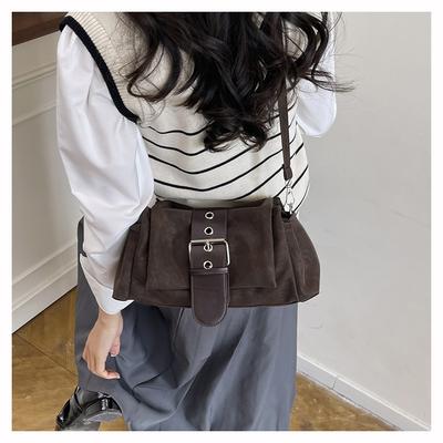 Vintage Maillard Bag Korean Niche Commuter Shoulder Armpit Bag New Ins Fashion Trend Messenger Bag