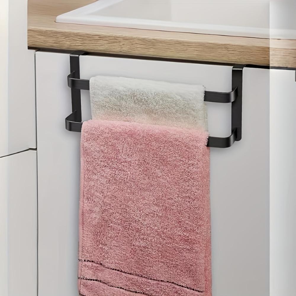 Rust-resistant Cabinet Door Towel Rack Hanging Towel Bar Durable Kitchen Towel Holder Bathroom