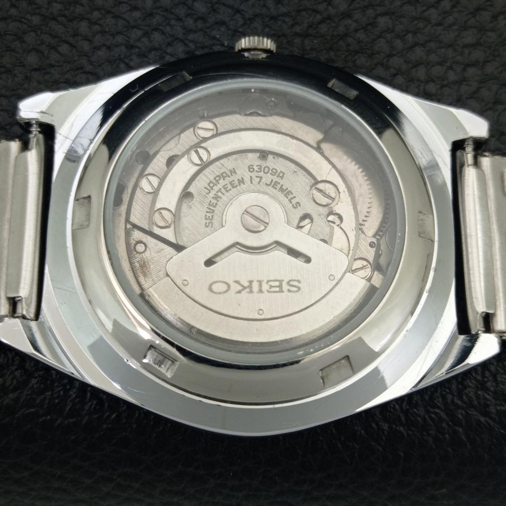 VINTAGE REFURBISHED SEIKO AUTOMATIC 6309A JAPAN MENS WHITE DIAL WATCH A442998-1