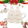 Conjunto de Canecas para Pintura de Árvore de Natal, Conjunto DIY para Pintura de Canecas de Natal, Caneca de Cerâmica com Padrão de Árvore, Caneca de Café Criativa, Atividades Artísticas de Feriado 15ml