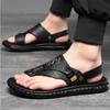 Fashion Flip Flops Men's Sandals Summer Soft Soled Anti Slip Beach Shoes for Men Men's Large New Flip-flops Mens Casual Outwear Sandals