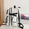 Female Solid Color Schoolbag Male Senior High School Student Backpack