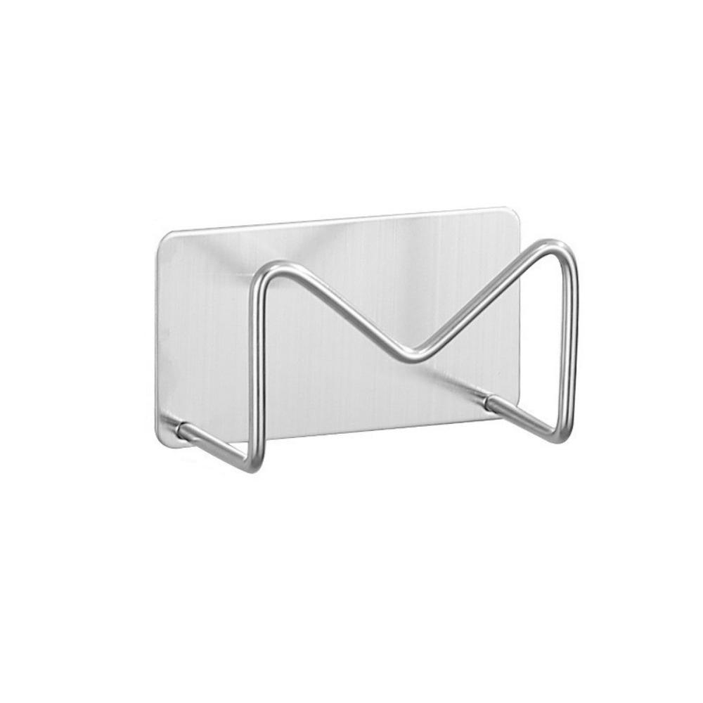 

Wall Mounted Sponges Storage Holder Self Adhesive Cutting Board Storage Rack Wall Hooks Bathroom