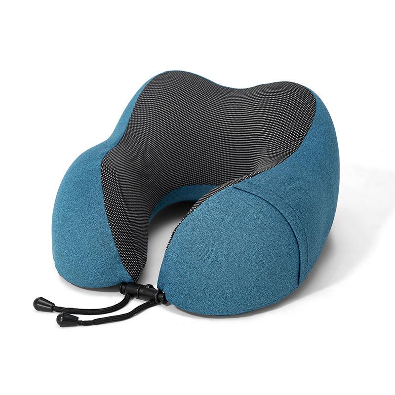 Cationic Cool Feeling U-shaped Pillow, Slow Rebound Memory Foam Neck Support Travel Pillow for Office Nap