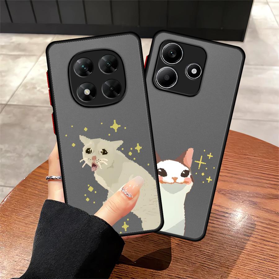 Funda Back Phone Cover Case for Xiaomi Redmi Note 14 14C A4 13 Pro Plus 13C 12 11 9S 10 Cartoon Cute Cat