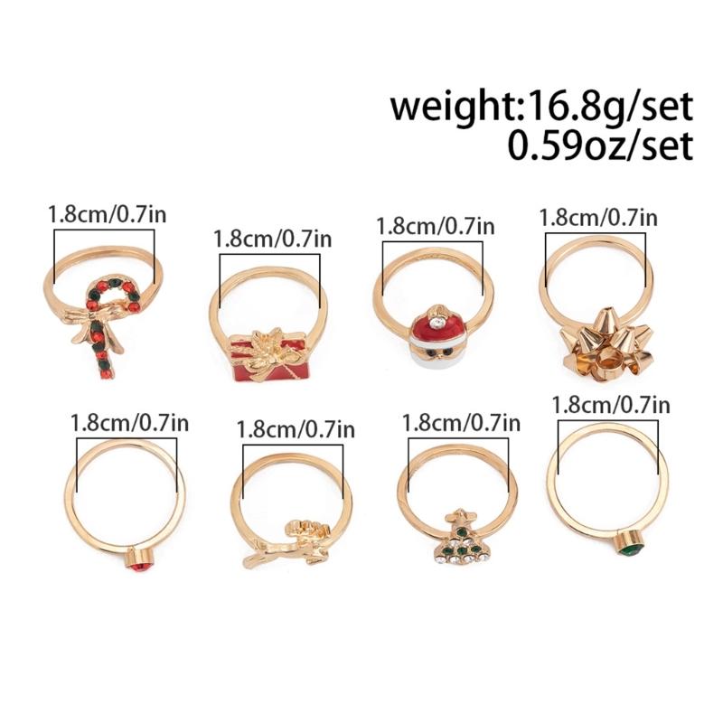 Holiday Spirit Reindeer Rings Accessory Enchanting Christmas Reindeer Rings Adornment for Stylish Festive Outfits