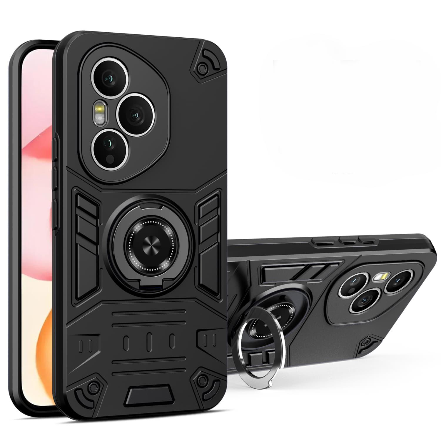 

Чехол для Honor 400Lite Для Honor 400 Pro 400Lite 400Pro 5G Броня Противоударный Держатель-подставка с кольцом Ракушка Coque Fundas Pc + tpu&Honor 400 Lite чёрный