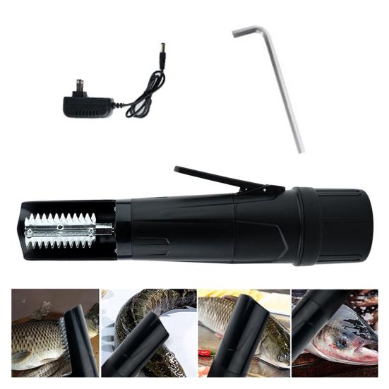 Elektrikli Balık Pullama Makinesi Ayarlanabilir Hız Elektrikli Balık Pul Çıkarıcı Mutfak Dış Mekan Kullanımı İçin Güvenli Balık Pullama Aleti
