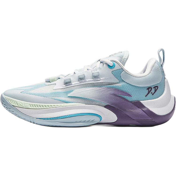 New Anta Slip Resistant, Abrasion Resistant, Balance Support Low Top Children's Basketball Shoes White Blue A12441103-2