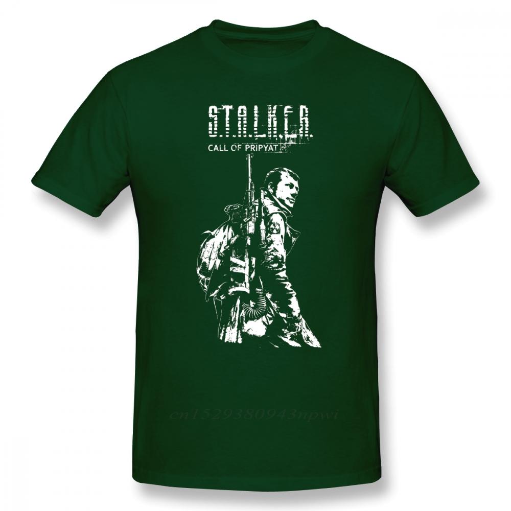 Stalker Game T Shirt Stalker COP White TShirt 100 Cotton Male Tee Shirt Print Casual ShortSleeve Plus size Awesome Tshirt