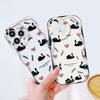 Cute Cartoon Pattern Cream Texture Casing Wavy Edge Soft Silicone Cover Phone Case for Samsung