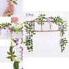 Wunderschöne 2x Künstliche Glyzinienblütenranke mit realistischen Blütenblättern für alle Anlässe