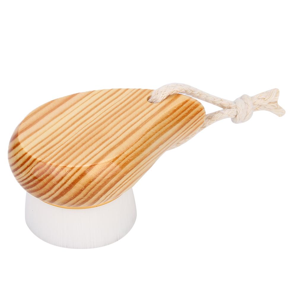 Wooden Handle Super Soft Fiber Face Cleaning Brush Facial Care Massager Brush