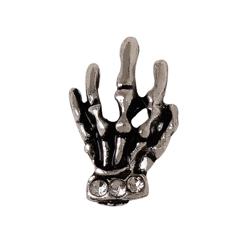 Japanese Metal Nail Art: Halloween Ghost Claw, Skull & Spider Rhinestone Stickers