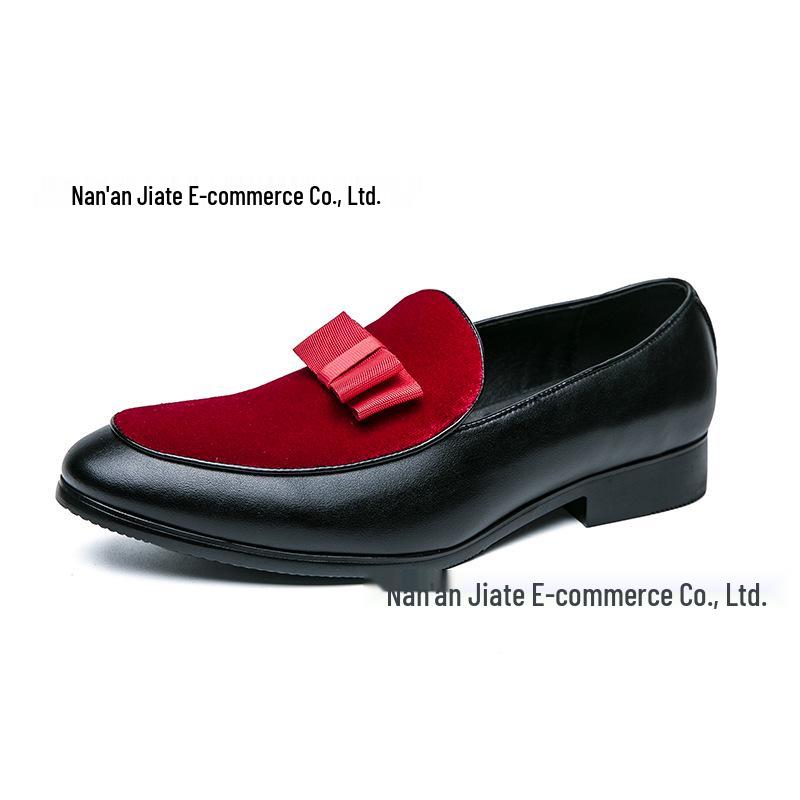 Men's Plus Size Pointed Toe Slip-on Leather Shoes for Formal, Business, Casual, or Wedding Events
