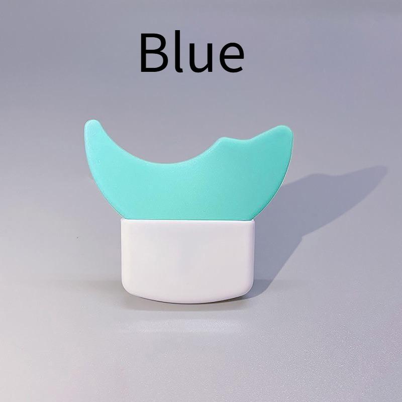 Силиконовый инструмент для макияжа глаз — многофункциональная защита от туши, аппликатор для теней, многоразовый шаблон для подводки для глаз синий