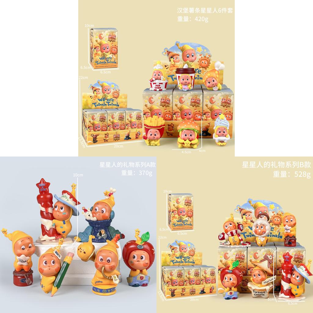 Serie di Figure da Collezione in PVC Twinkle Twinkle con Personaggi Nascosti per Fan di Anime e Regali
