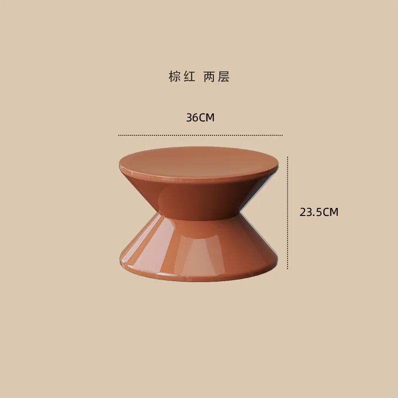 Round Coffee Table Plastic Nordic Home Furniture Living Room Sofa Side Tables Hallway Shoes Stool Balcony Small Desk Nightstands