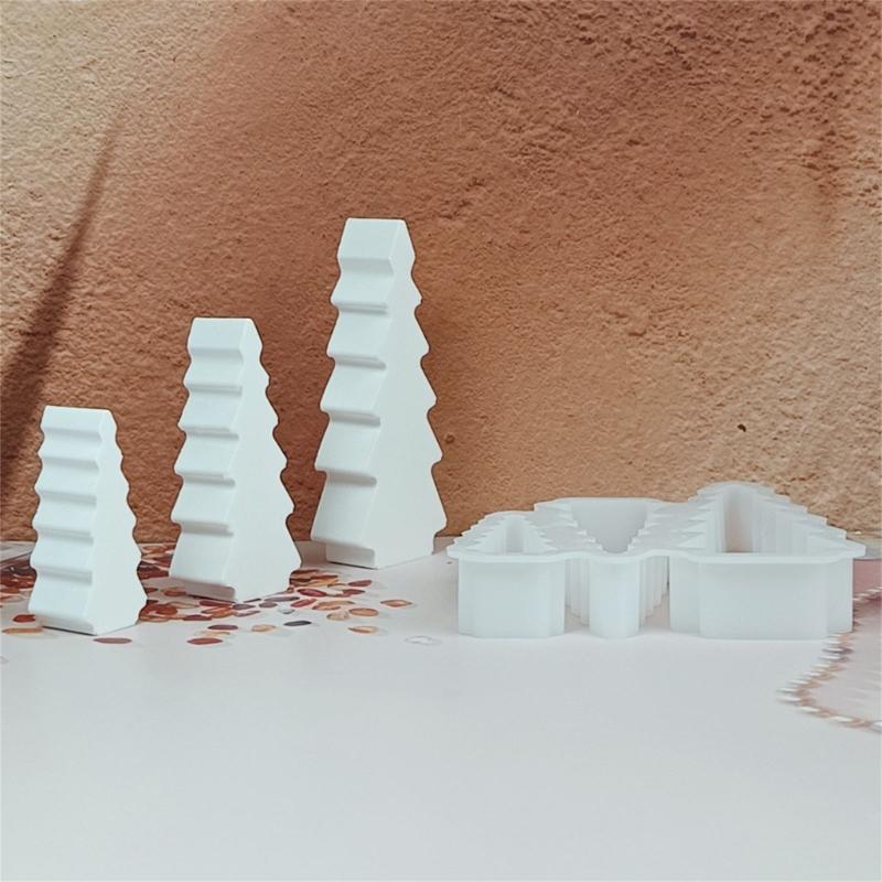 Moule à Bougie Sapin de Noël en Silicone Pour Bougie Faite Main Savon Projet Résine Époxy Cadeau de Noël Décoration de Maison