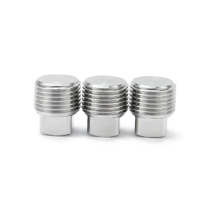 1 unidad 1/8" 1/4" 3/8" 1/2" 3/4" 1" 1-1/4" 1-1/2" 2" Pt Npt Macho Acero Inoxidable 304 Tapa Tapón de Extremo Cuadrado Accesorio de Tubería