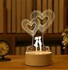 Heart Love Acrylic 3D Night Light USB DIY Kids Bedroom Night Lamp for Valentine's Day Decor Christmas Wedding Cute Gifts 2023