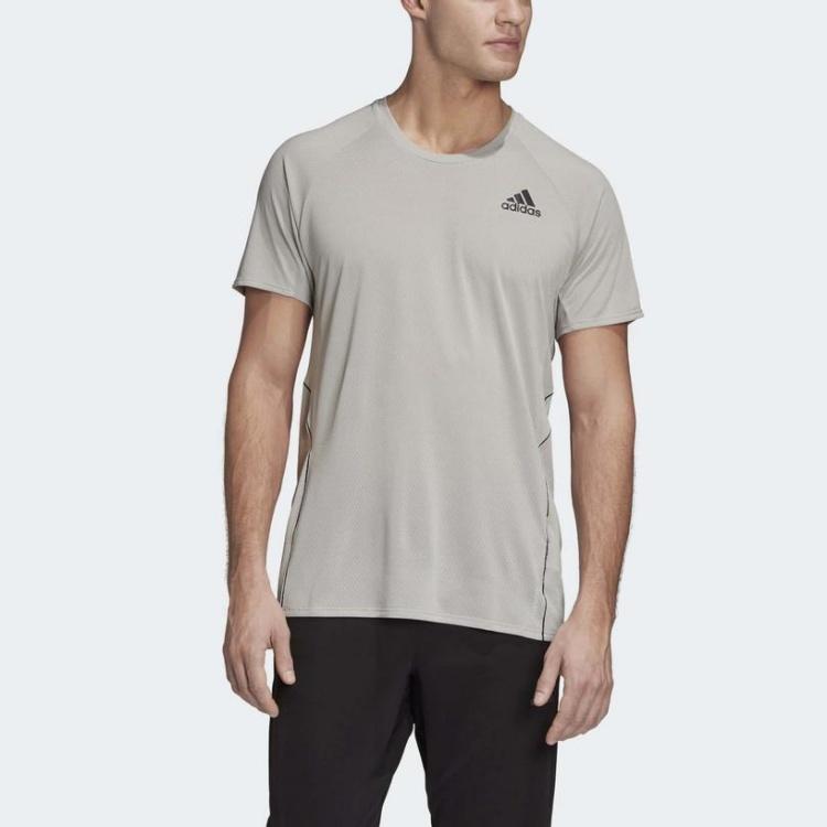 Adidas Runner Comfortable Breathable Short Sleeve T-Shirt Men Tops Gray GC6715