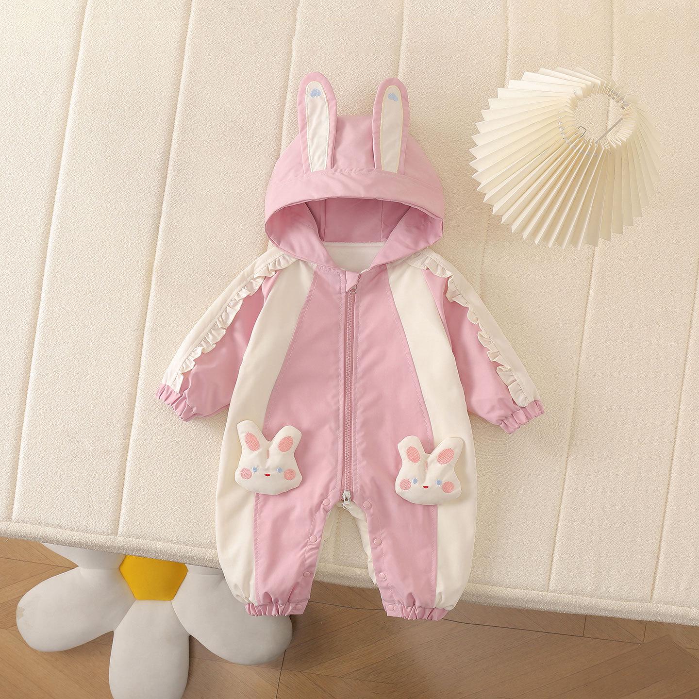 

Autumn/Winter Velvet Baby Jumpsuit - Cute and Cozy Crawling Outfit for Infants 90 cm