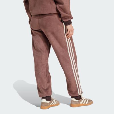 Originals Suede The First Track Comfortable Slim Fit Striped Cuffed Sports Pants Women Bottoms Dark-Gray Brown IX1047