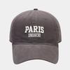 Simple PARIS letter embroidered baseball cap spring and summer versatile sunscreen visor, couple soft top cap