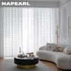 1PC NAPEARL Blanc Dentelle Tricoté Petit Rideau En Mousseline De Soie Florale pour Salon Chambre Balcon Décoration De La Maison