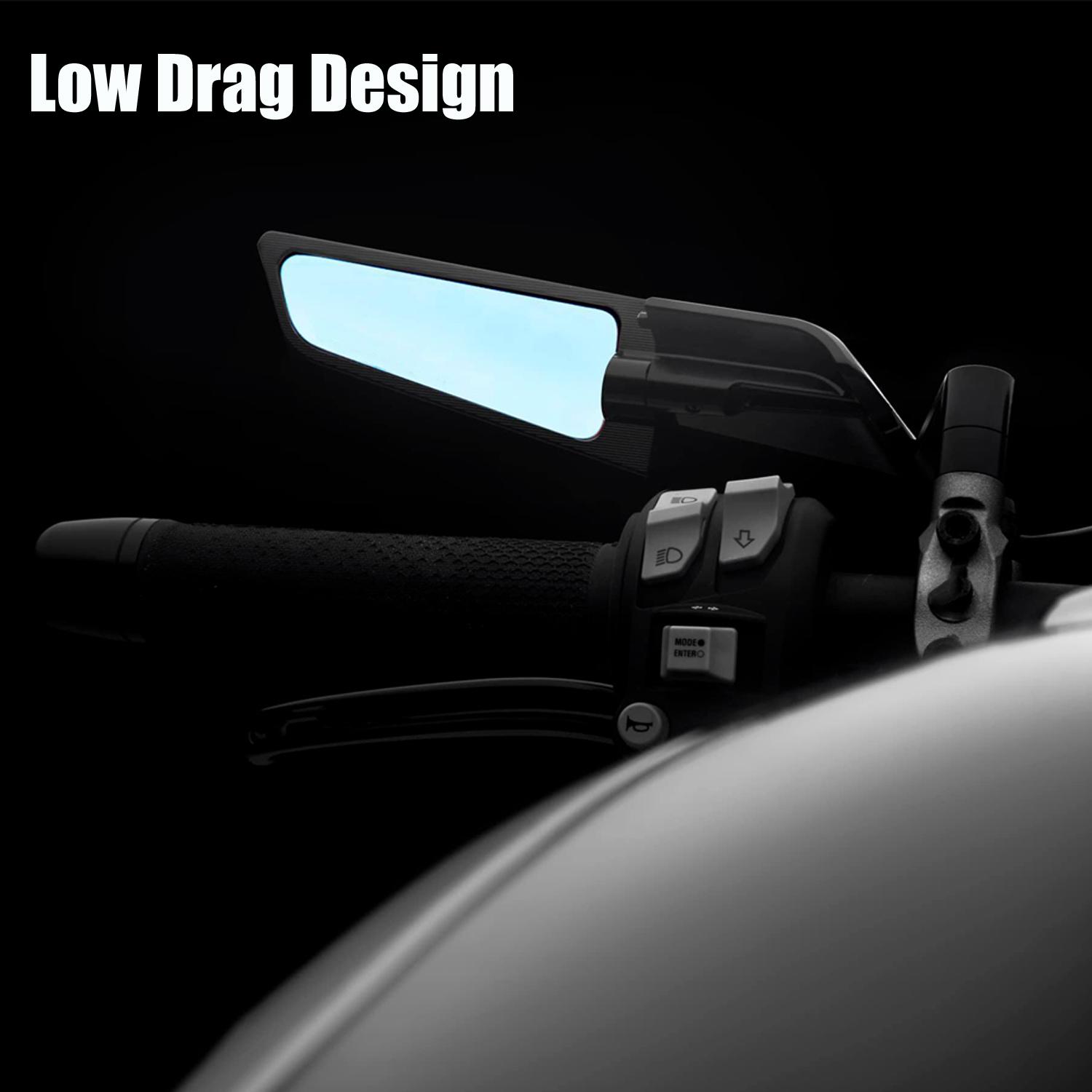 Specchietto Retrovisore Universale Per Moto - Compatibile Con Suzuki SV650/S, SV650X, Design Unico, Colore Blu