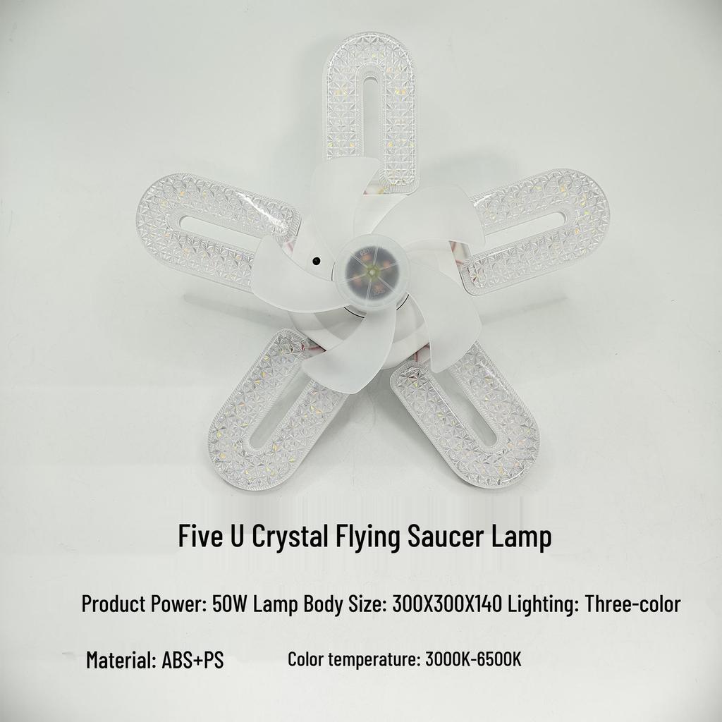 Best-Selling Crystal Ceiling Fan Light with Remote Control & Dimmable LED, E27 Screw Base for Home and Dorm