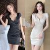 Ladies' New Hip Skirt with Waist Temperament and Thin Nightclub Sexy Dress Short Skirt