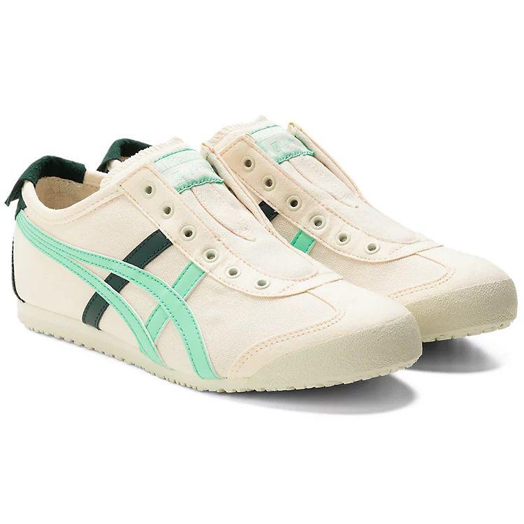 Onitsuka Tiger Mexico 66 Slip-On Comfortable Lightweight Low-Top Running Shoes Women sneaker White Blue Green 1182A087-702
