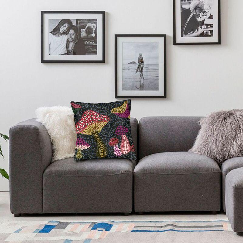 Yayoi Kusama Art Square Pillow Case Home Decor Abstract Pop Art Cushions Throw Pillow For Living Room Double-Sided Printing