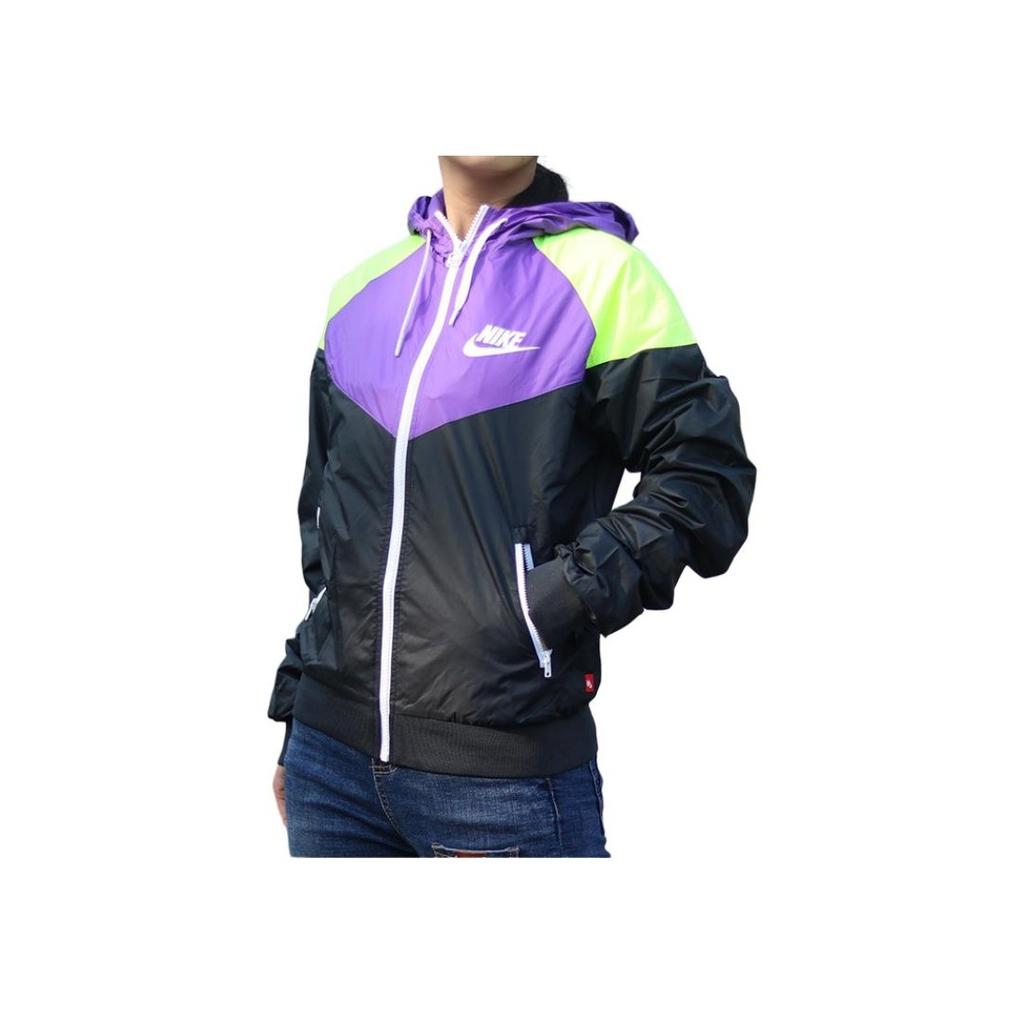 Nike Windrunner Lifestyle Series Fashion Logo Versatile Hooded Jacket Women jackets Black 545909-016