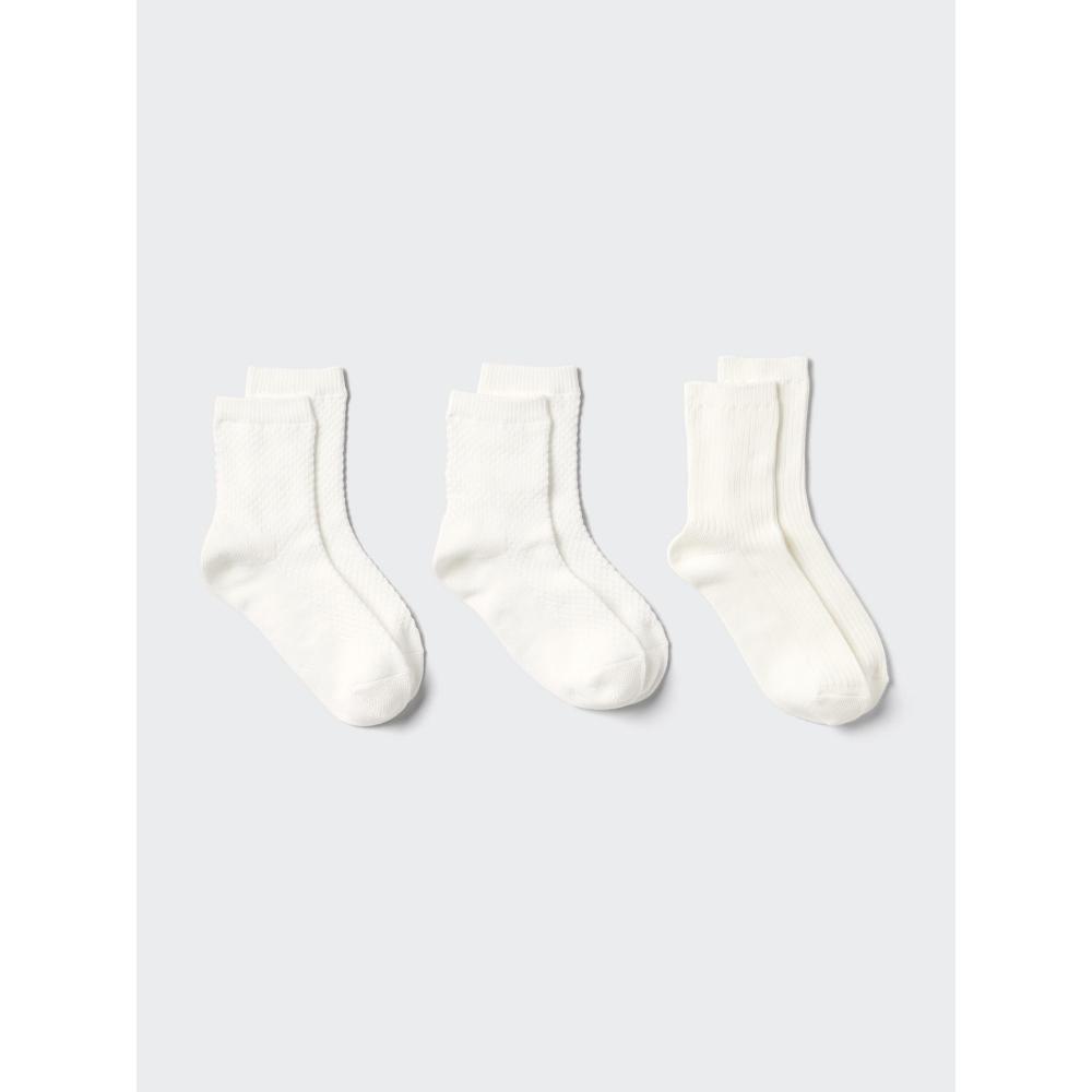 Uniqlo Socks 3p  Crew Popcorn 