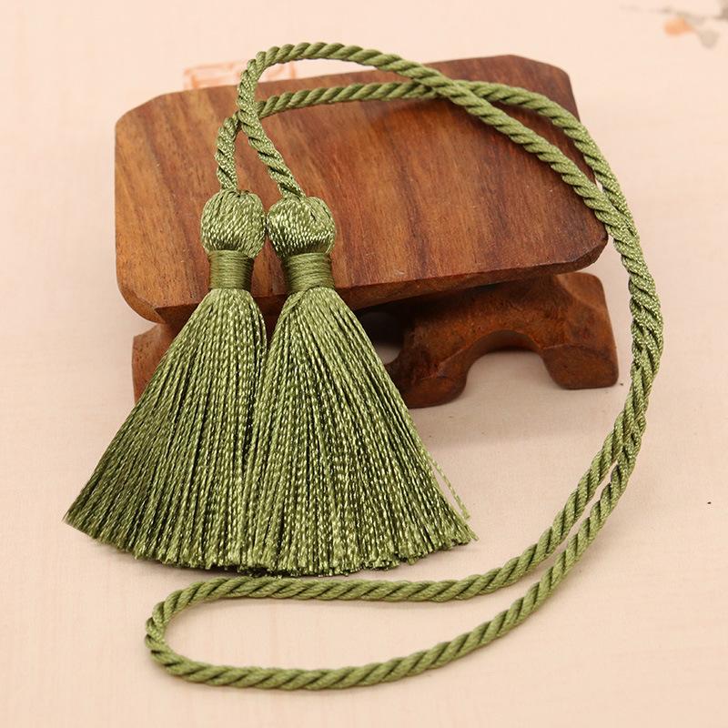 2-10Pcs 54cm Long Rope Double Fringe Trim Tassels Handmade Silk Bookmark Tassel For Curtain Decoration DIY Craft Sewing Supplies