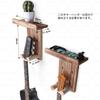 JUSTBOKU Guitar Guitar Stable Wooden Instrument Stand for Ukulele and Electric Bass of Stand, Wall-Mounted Hanger, Anti-Tip (Set 1)