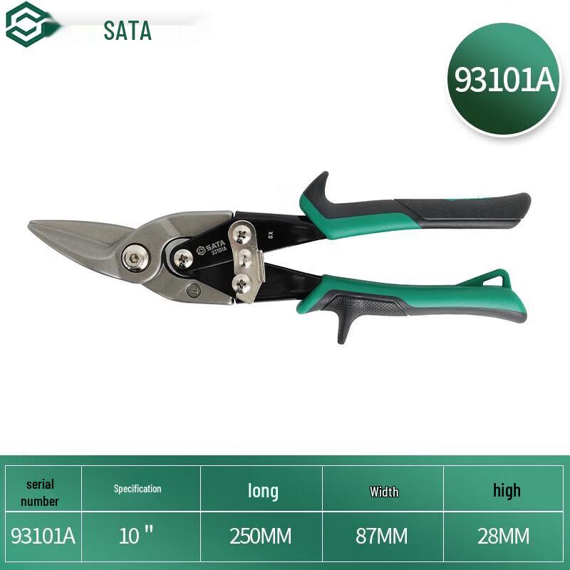 SATA 93101A Left-Head Aviation Snips 10-inch